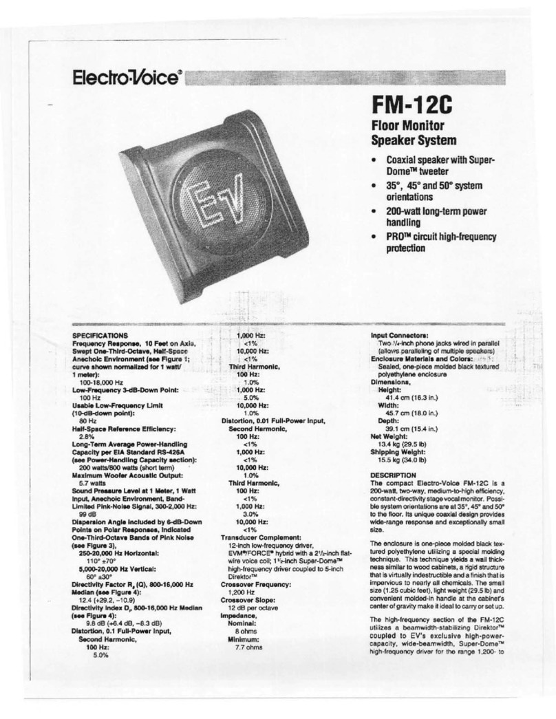 Electro-Voice FM12-C User manual