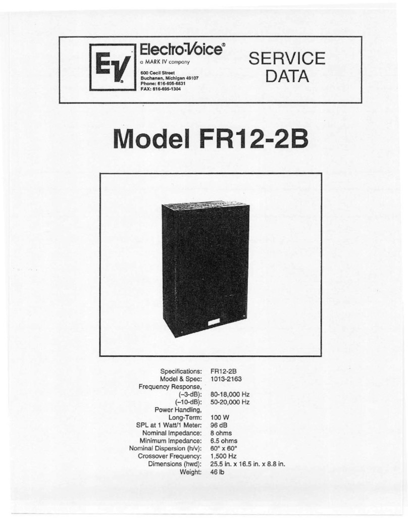 Electro-Voice FR12-2B Service data Electro-Voice FR12-2B Service data