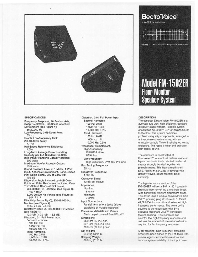 Electro-Voice FM-1502ER User manual Electro-Voice FM-1502ER User manual