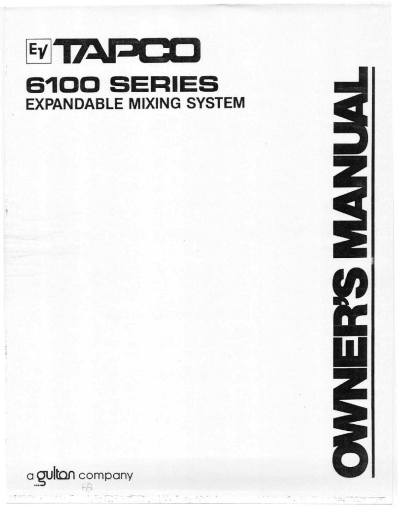 Tapco 6100 Series User manual Tapco 6100 Series User manual