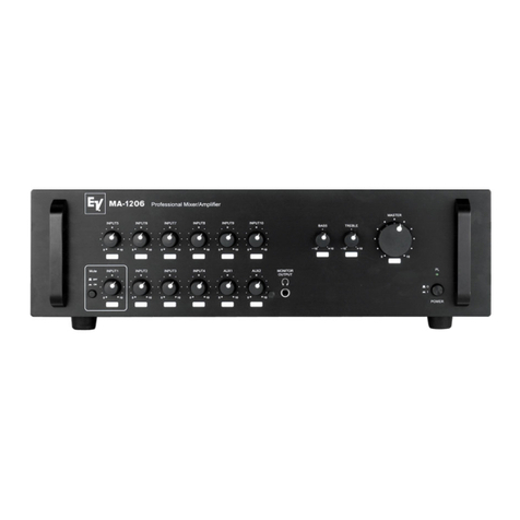 Electro-Voice Mixer Amplifier MA-1206 User manual