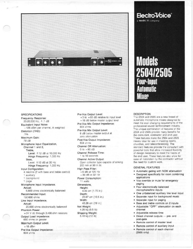 Electro-Voice 2504 User manual