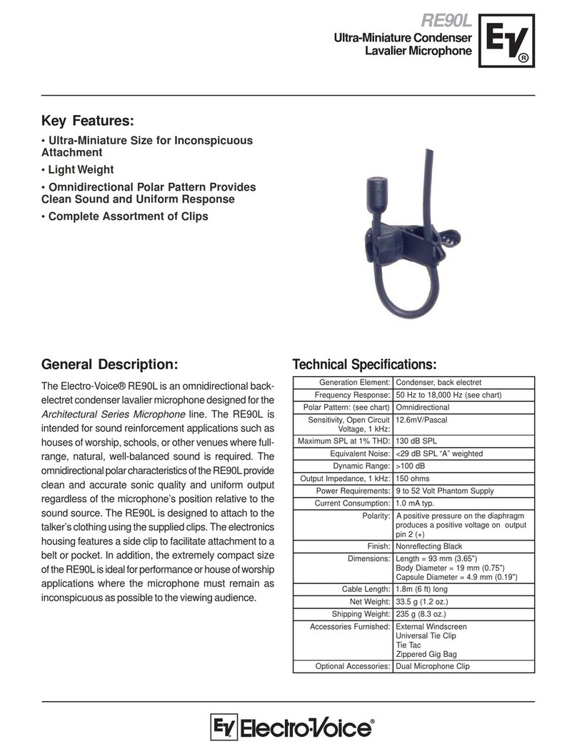 Electro-Voice RE90L Technical specifications