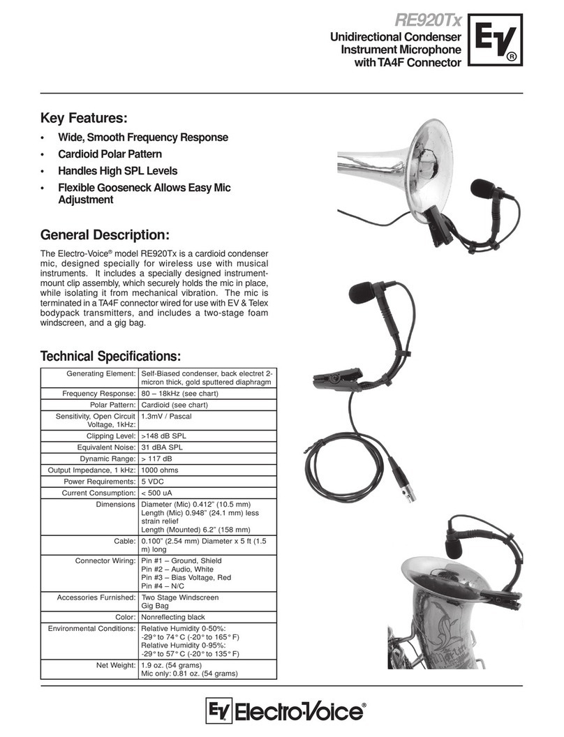 Electro-Voice RE920Tx Technical specifications