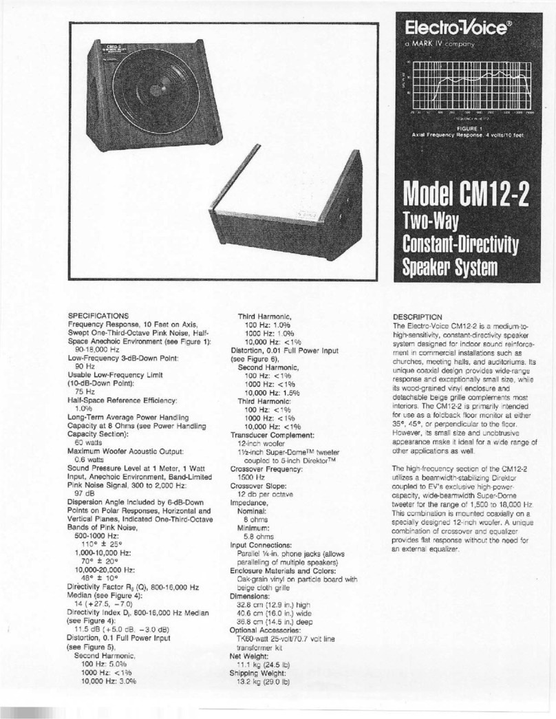Electro-Voice CM12-2 User manual