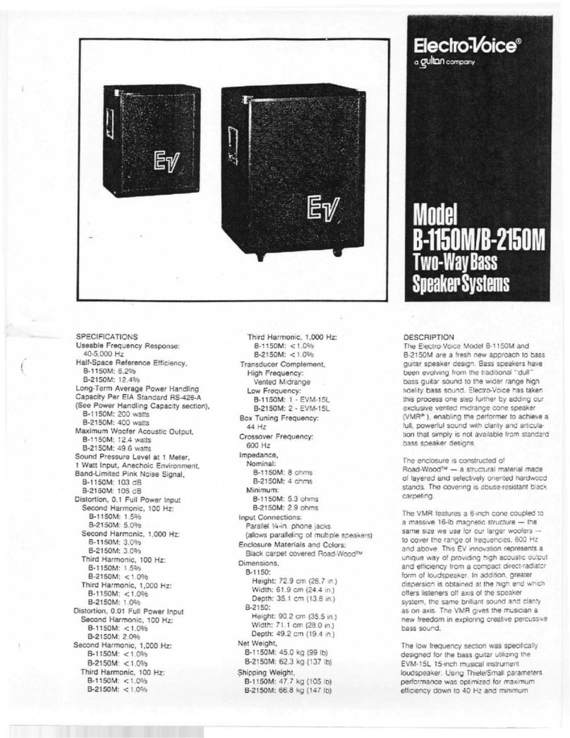 Electro-Voice B-1150M User manual