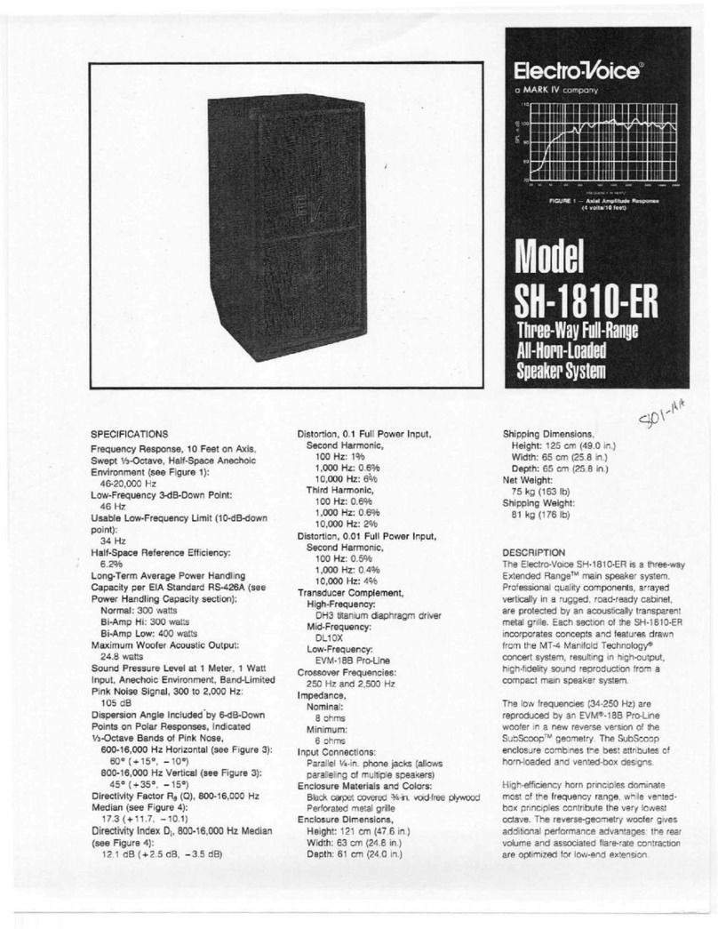 Electro-Voice SH-1810-ER Brochure & specs Electro-Voice SH-1810-ER Brochure & specs