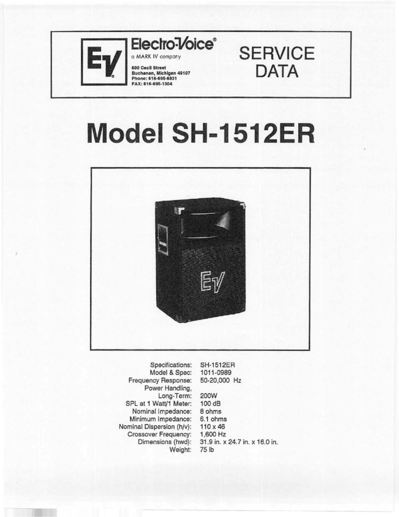 Electro-Voice SH-1512ER Service data