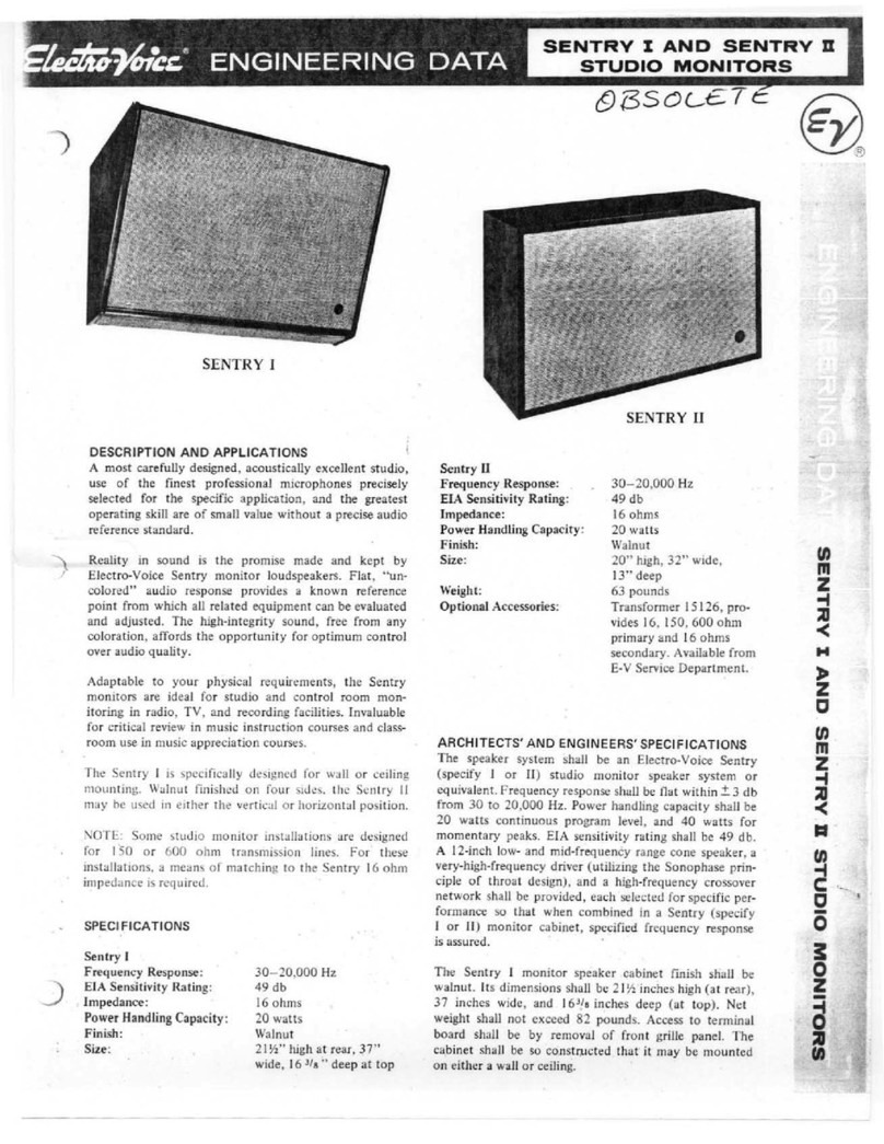 Electro-Voice Sentry I engineering data