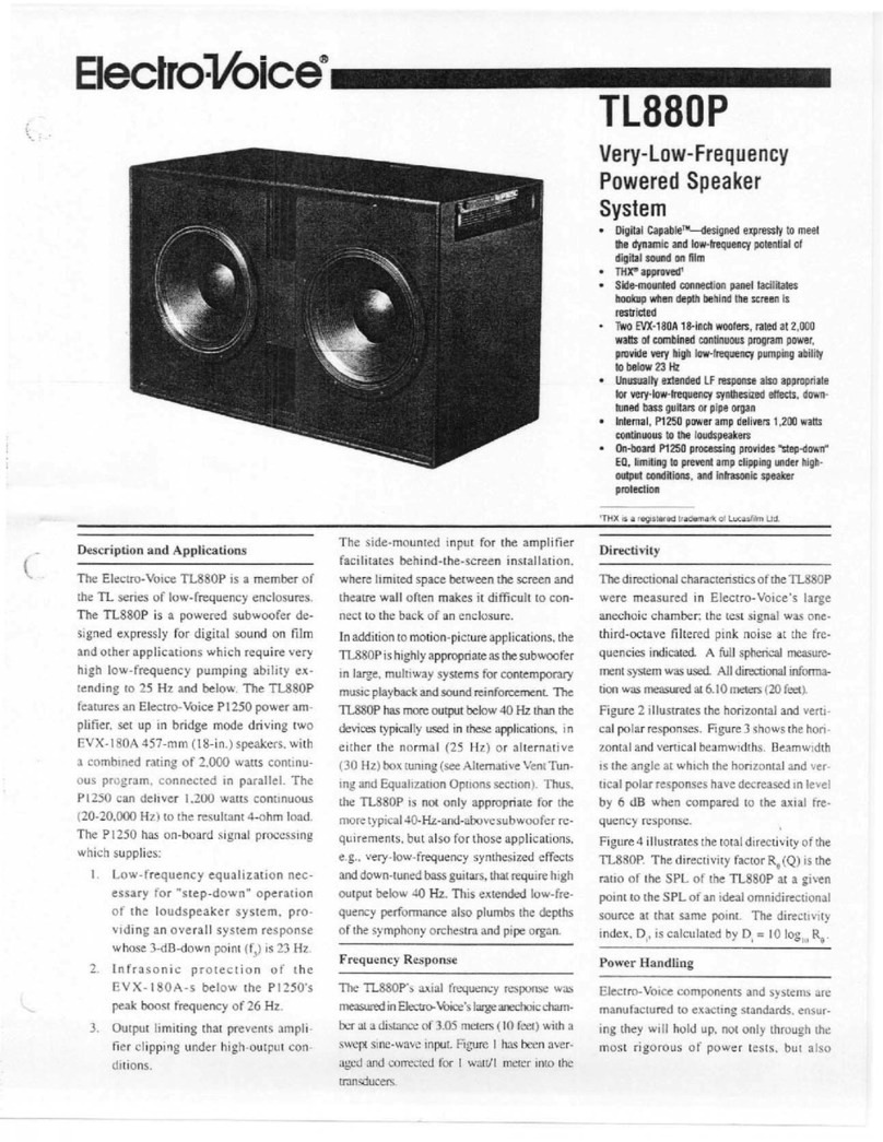 Electro-Voice TL880P Brochure & specs