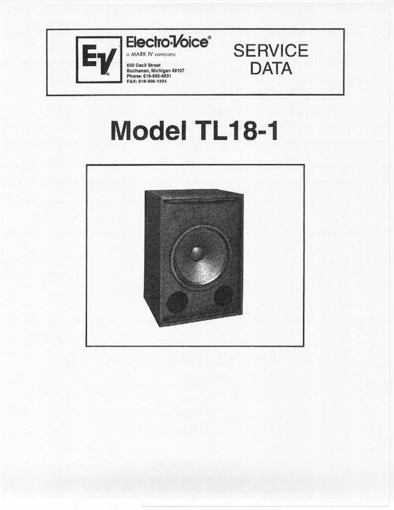 Electro-Voice TL18-1 Mounting instructions