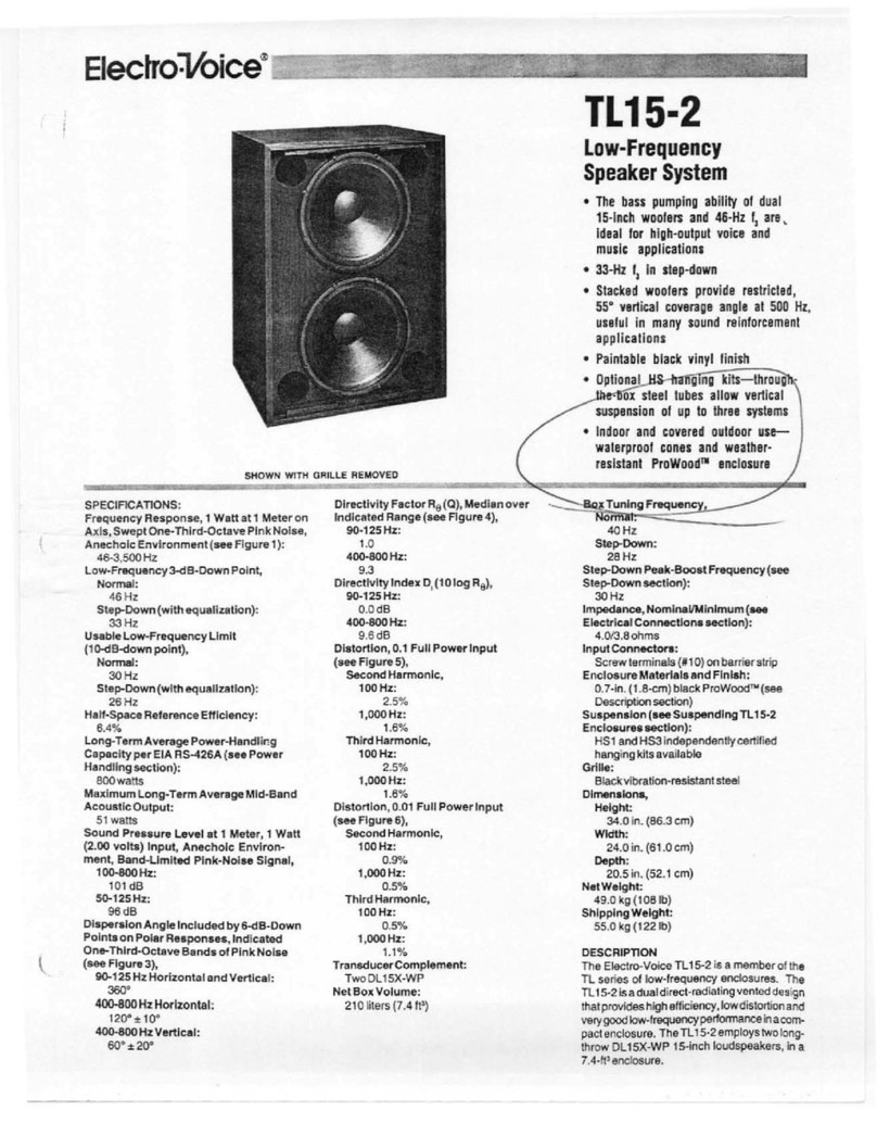 Electro-Voice TL15-2 Brochure & specs