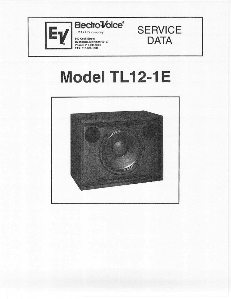 Electro-Voice TL12-1E Service data
