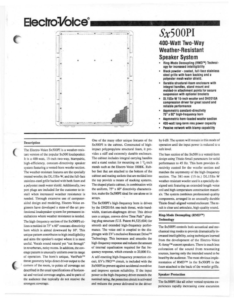 Electro-Voice Sx500PI User manual