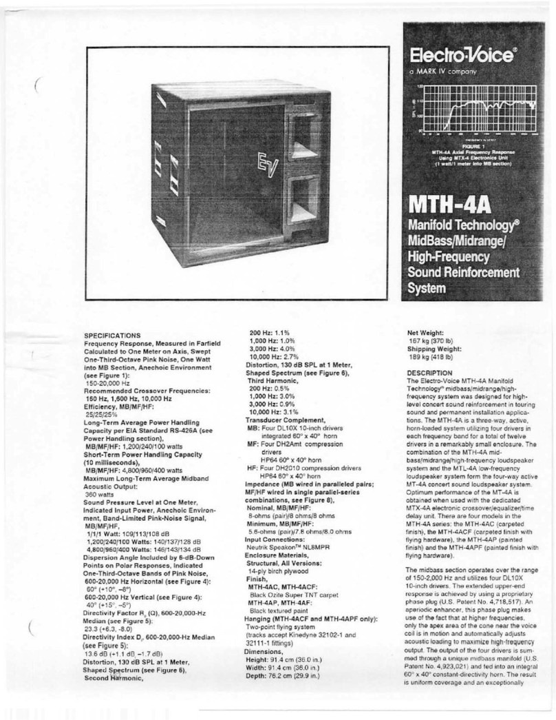 Electro-Voice MTH-4A datasheet