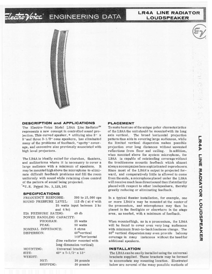 Electro-Voice LR4A engineering data