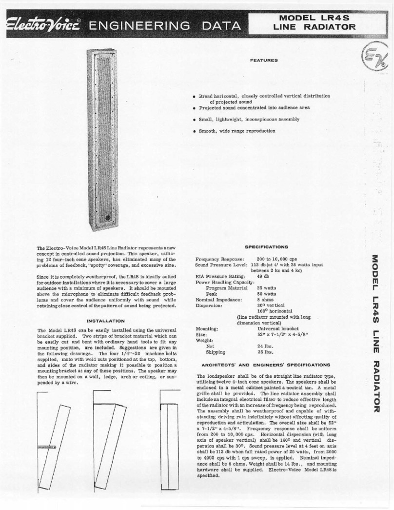 Electro-Voice LR4S Dimension Guide
