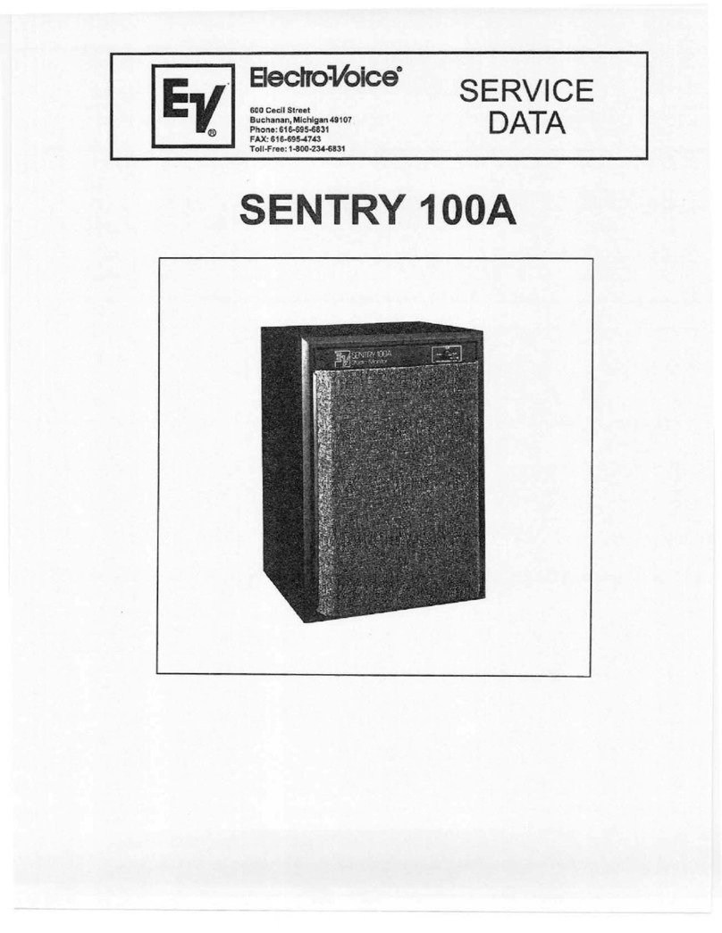 Electro-Voice Sentry 100A Service data