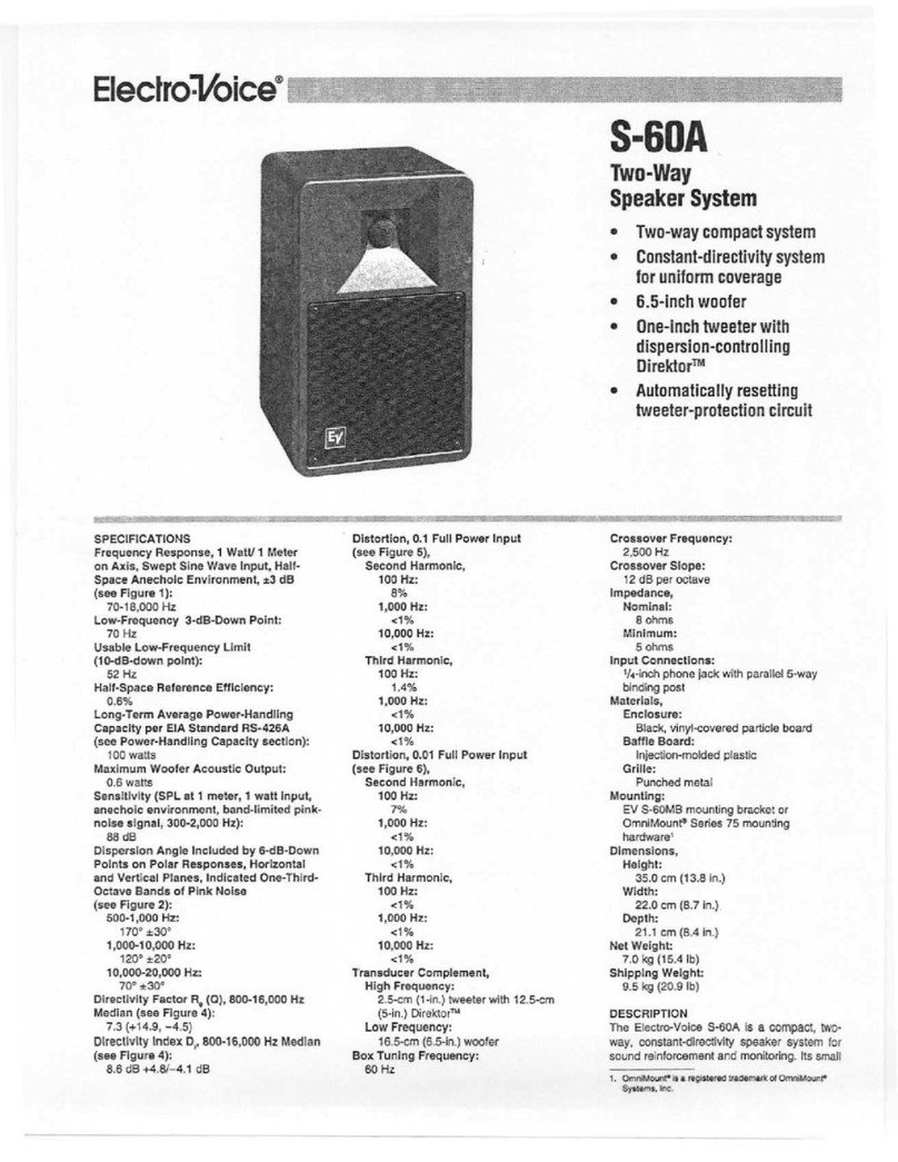 Electro-Voice S-60A User manual