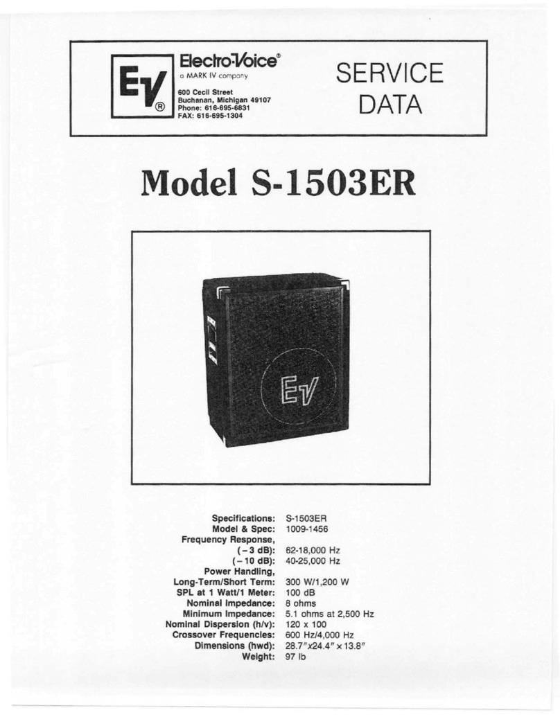 Electro-Voice S-1503ER Mounting instructions