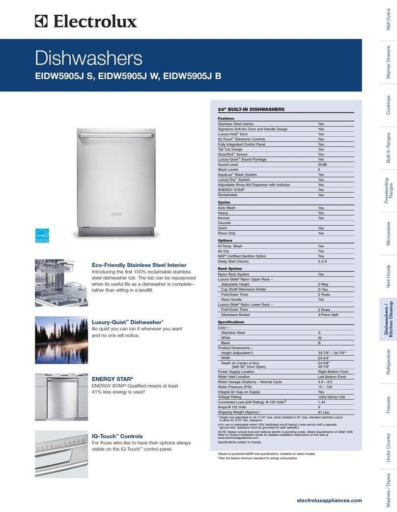 Electrolux EIDW5905J S Brochure & specs