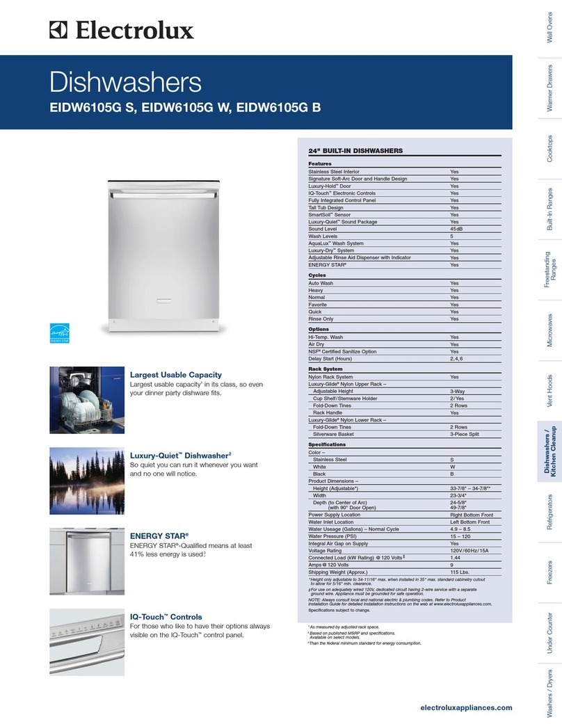 Electrolux EIDW6105G W Brochure & specs
