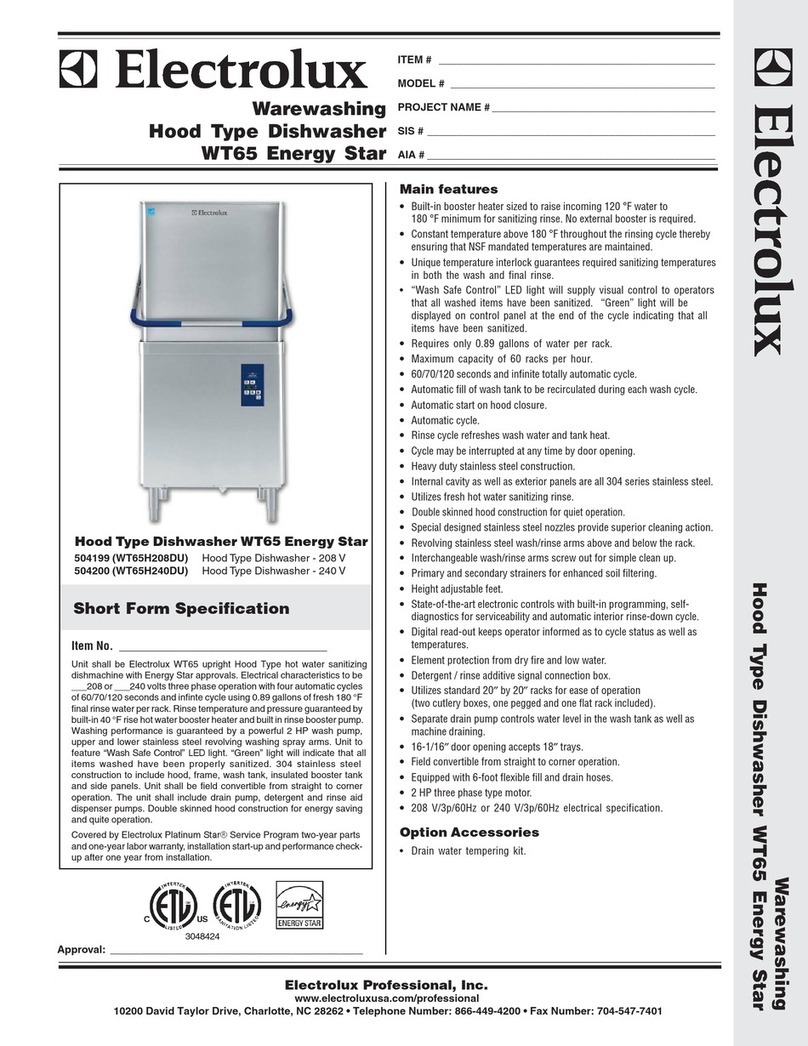 Electrolux Energy Star WT65H208DU User manual