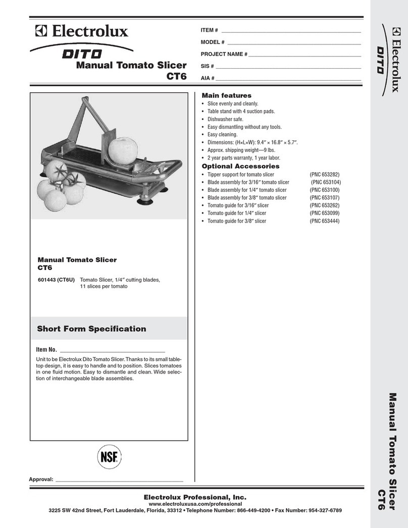 Electrolux 601443 (CT6U) Specification sheet