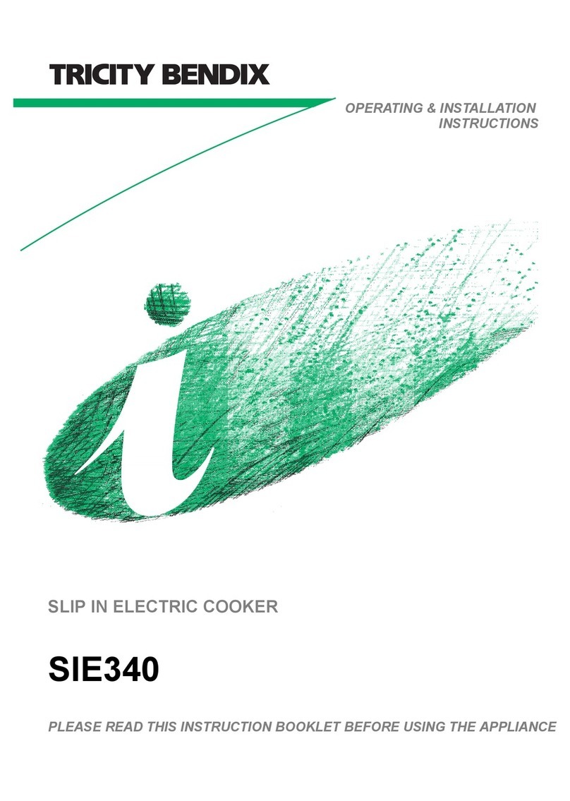 Tricity Bendix SIE340 Product guide