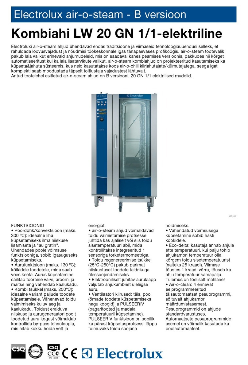 Electrolux COMBI LW 20 GN 1/1-ELECTRIC Brochure & specs