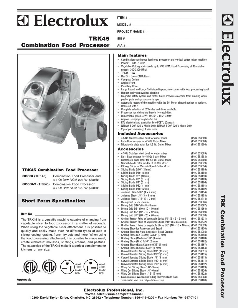 Electrolux DITO TRK45 User manual