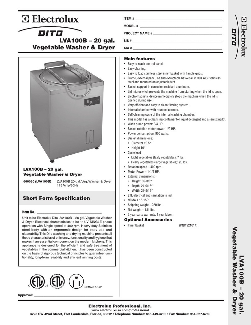 Electrolux Dito 660080 Specification sheet