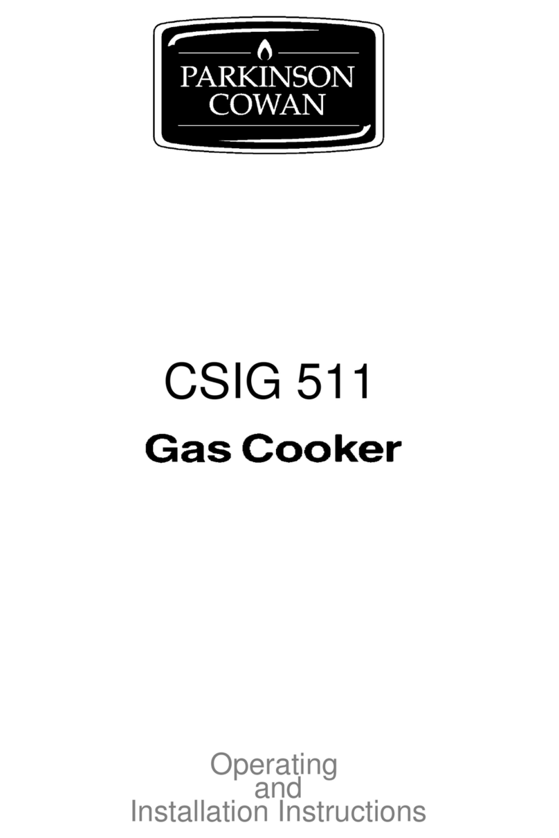 Parkinson Cowan CSIG 511 Operating and installation instructions