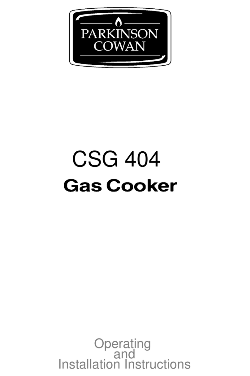 Parkinson Cowan CSG 404 Operating and installation instructions Parkinson Cowan CSG 404 Operating and installation instructions