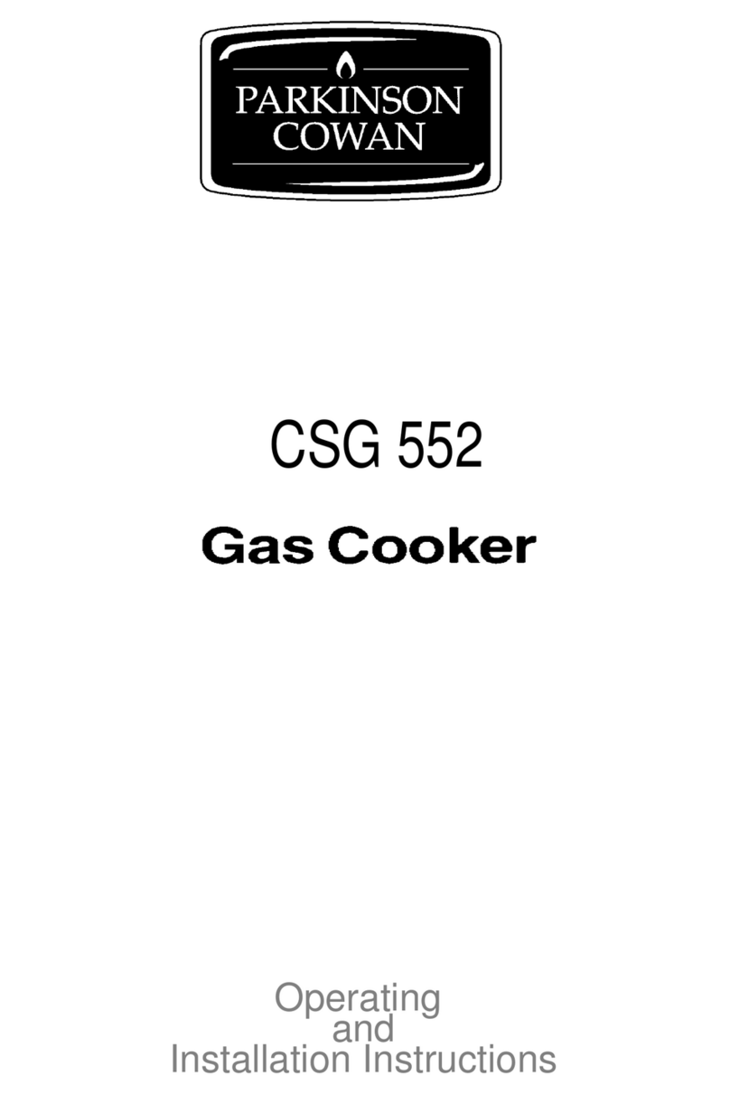 Parkinson Cowan CSG 552 Operating and installation instructions
