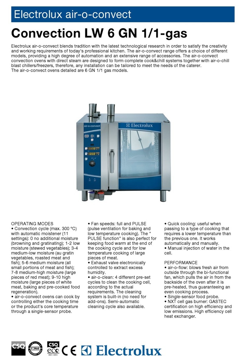 Electrolux Air-O-Convect 269500 specification Electrolux Air-O-Convect 269500 specification