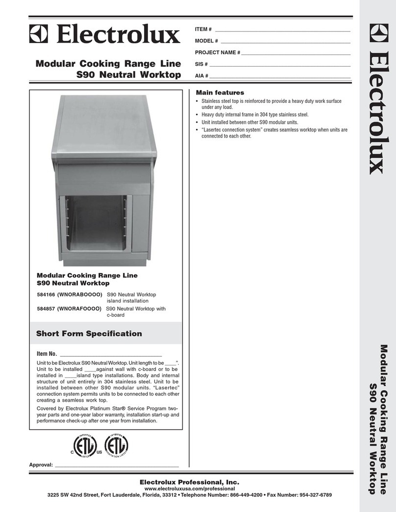 Electrolux WNORABOOOO datasheet