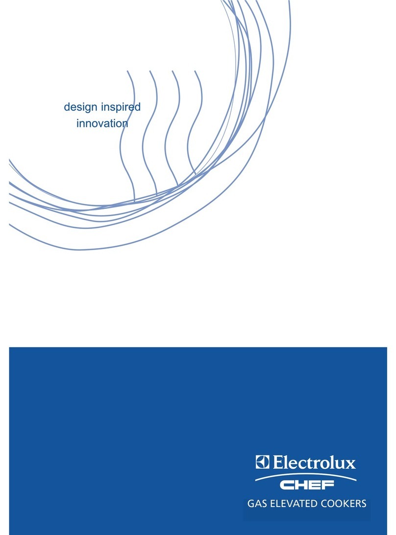Electrolux GAS ELEVATED COOKERS User manual