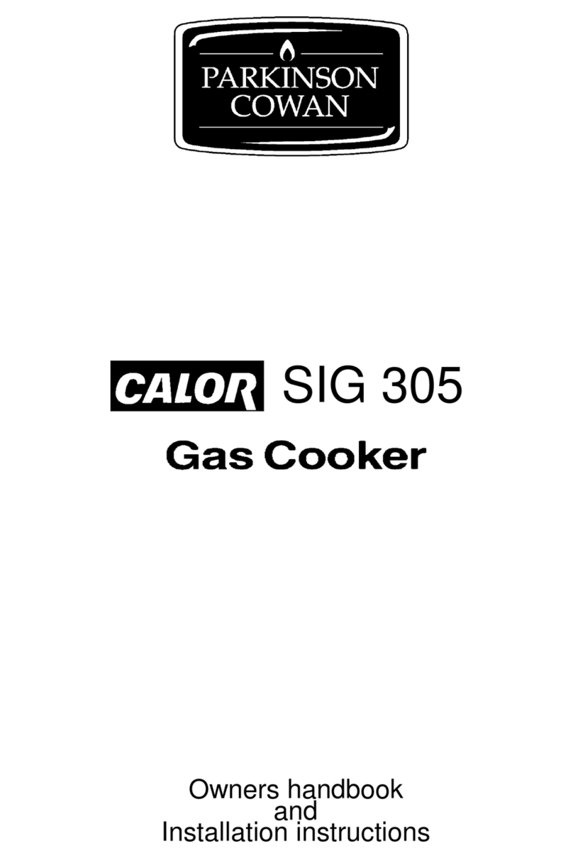 Parkinson Cowan CALOR SIG 305 Owner's handbook Parkinson Cowan CALOR SIG 305 Owner's handbook