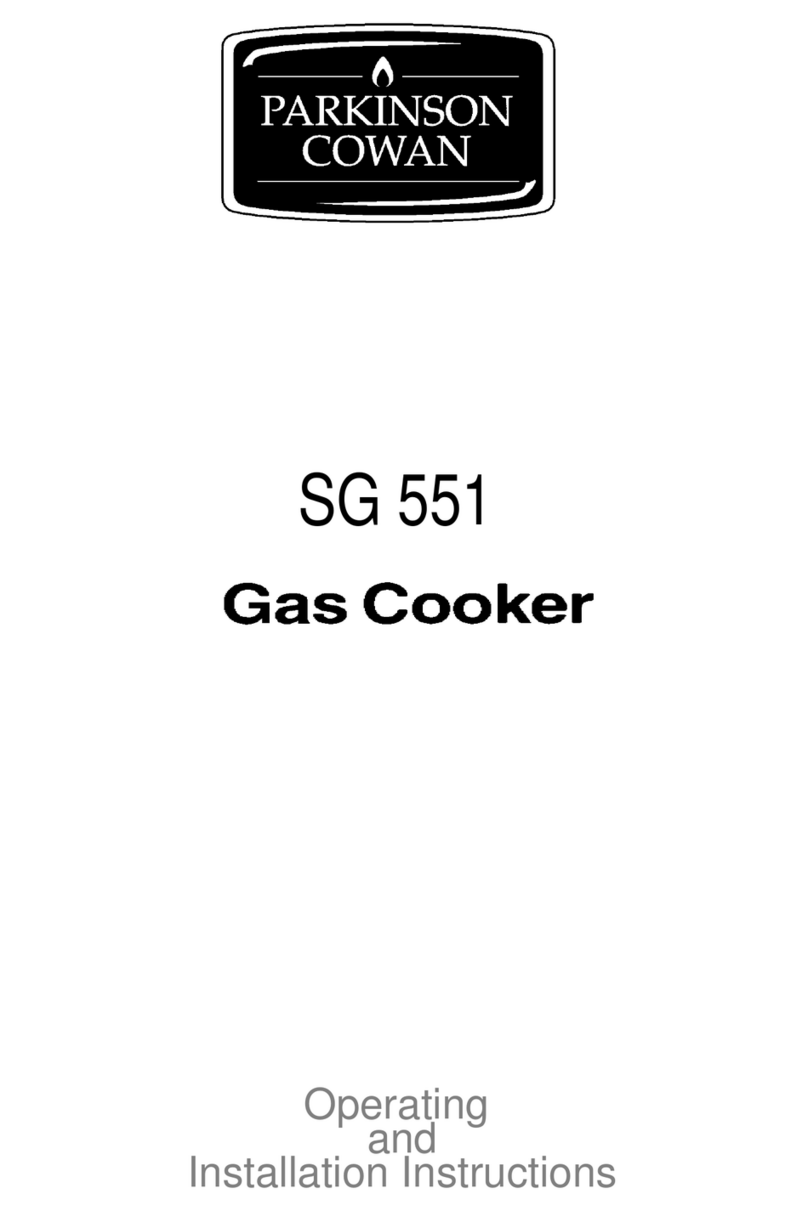 Parkinson Cowan SG 551 Operating and installation instructions