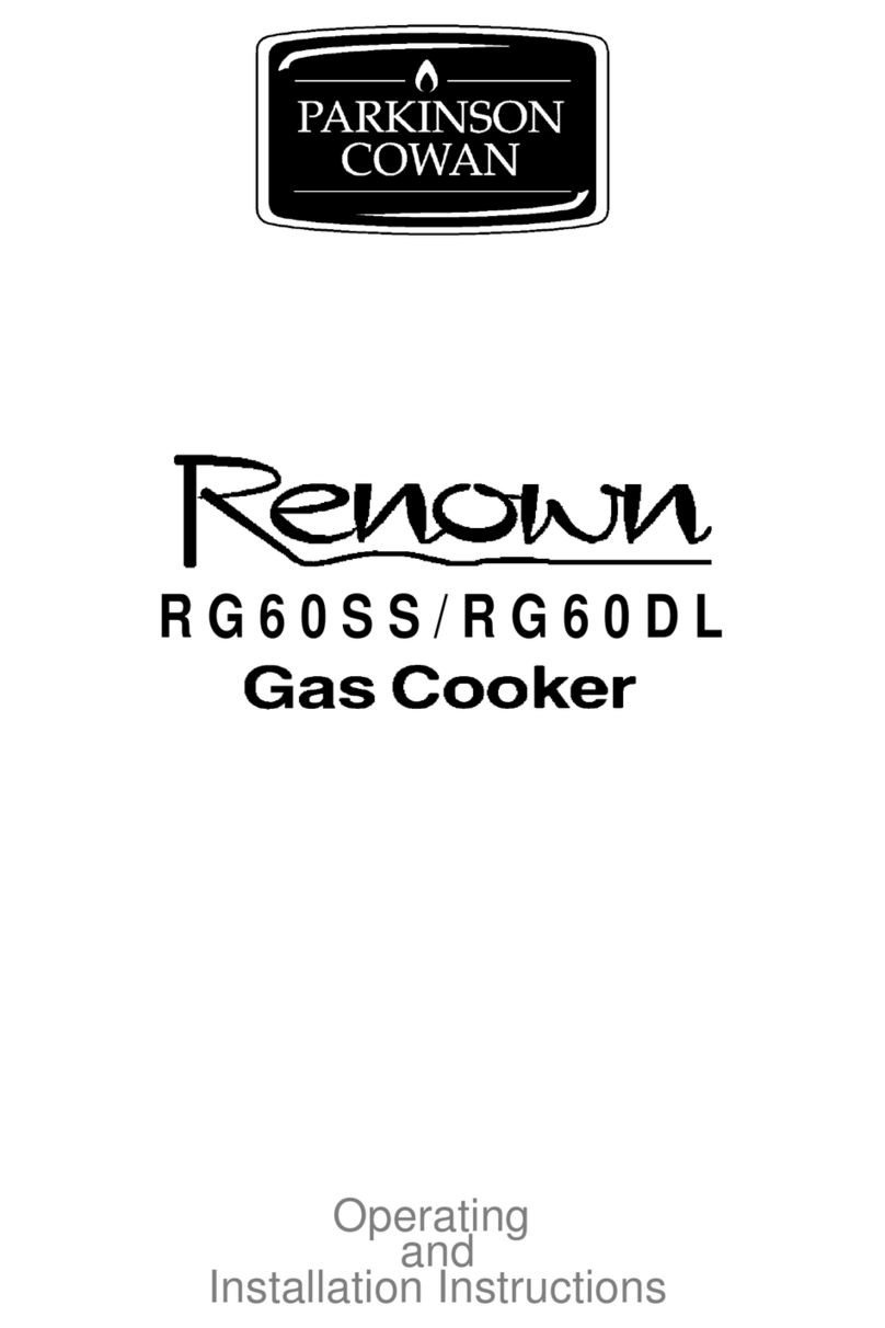 Parkinson Cowan Renown RG60DL Operating and installation instructions
