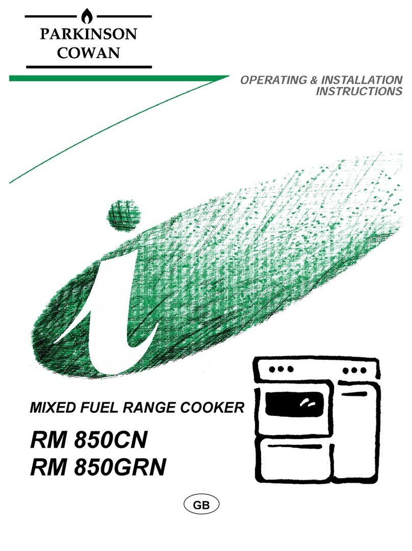 Parkinson Cowan RM 850CN Operating and installation instructions