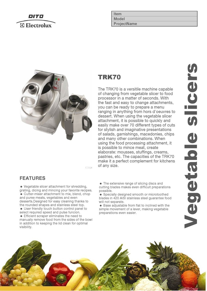 Electrolux Dito TRK70VV Brochure & specs