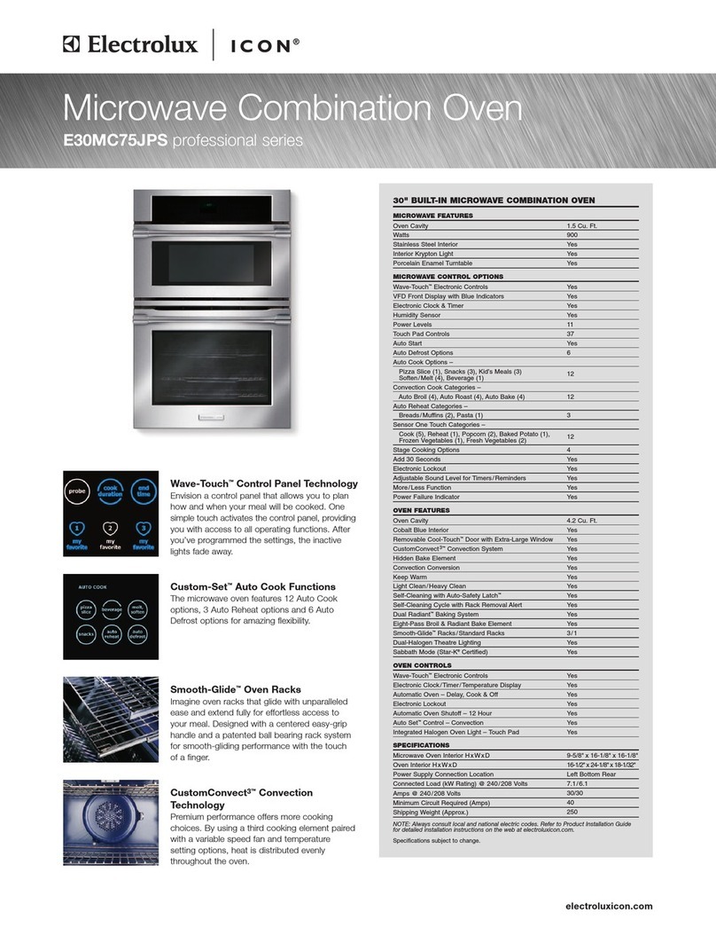 Electrolux ICON E30MC75JPS Specifications
