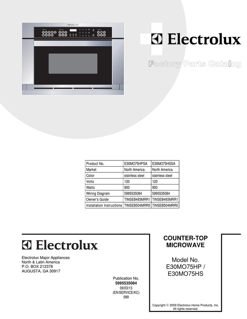 Electrolux E30MO75HP User manual
