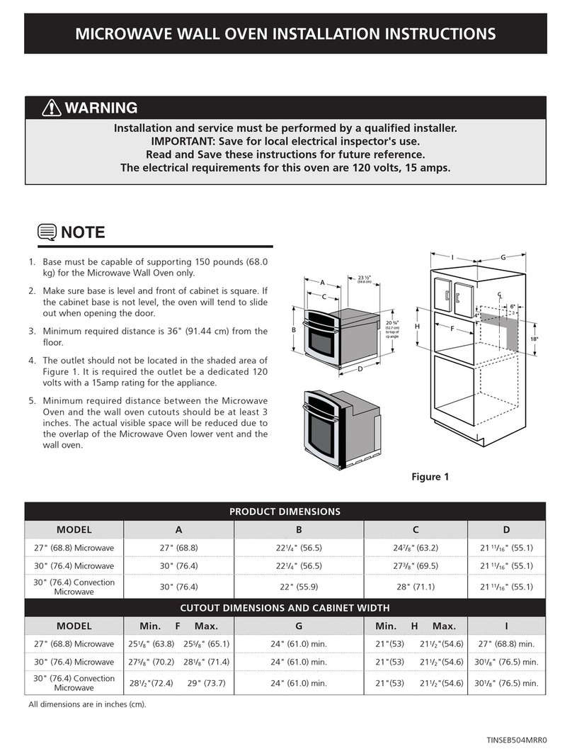 Electrolux E30MO75HPS - 1.5 cu. Ft. Drop-Down Door... installation instructions