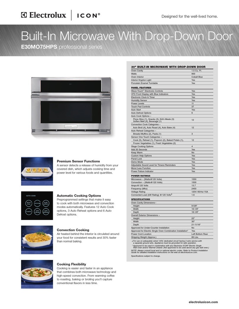 Electrolux E30MO75HSS User manual