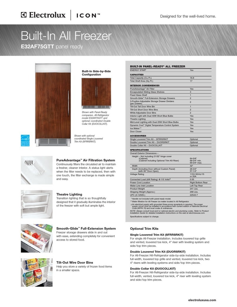 Electrolux E32AR75GTT - Icon - Refrigerator User manual