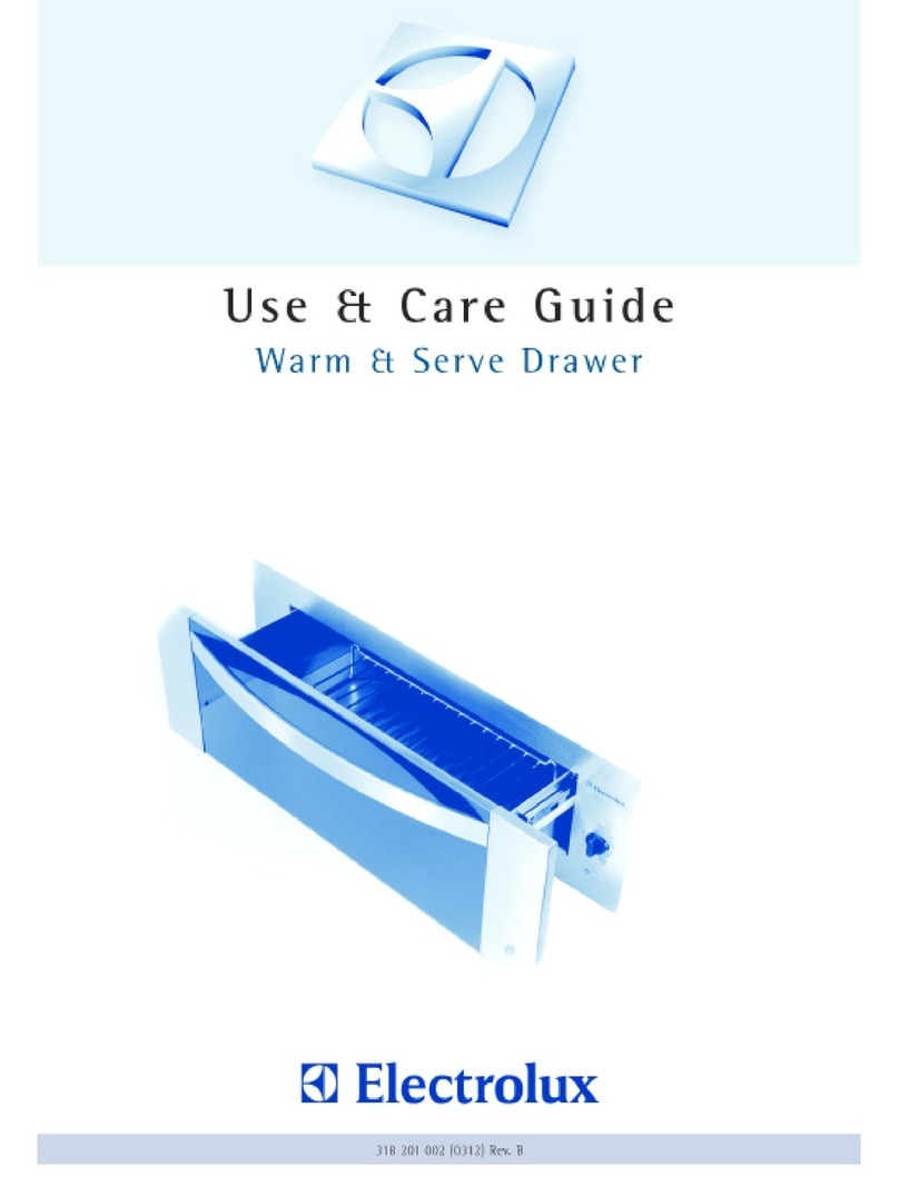 Electrolux WARM & SERVE DRAWER User manual