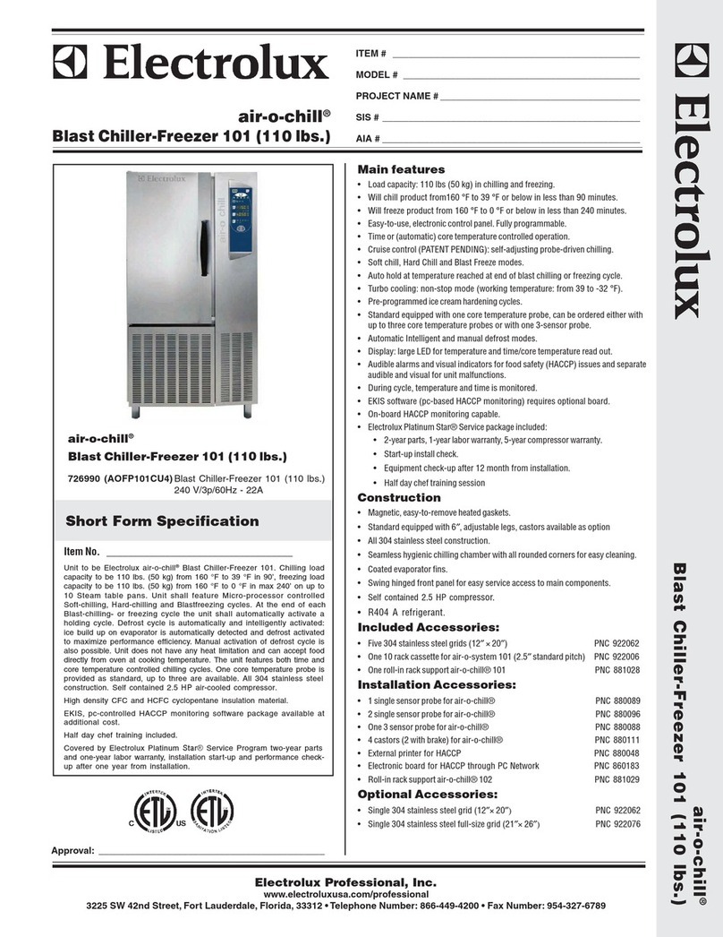 Electrolux Air-O-Chill 726990 (AOFP101CU4) User manual